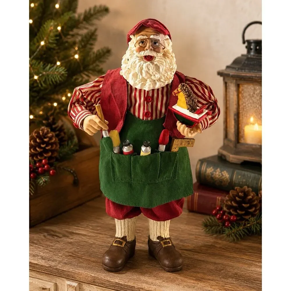 Possible Dreams Clothtiques Painter Santa “His Favorite Color” 10” Christmas